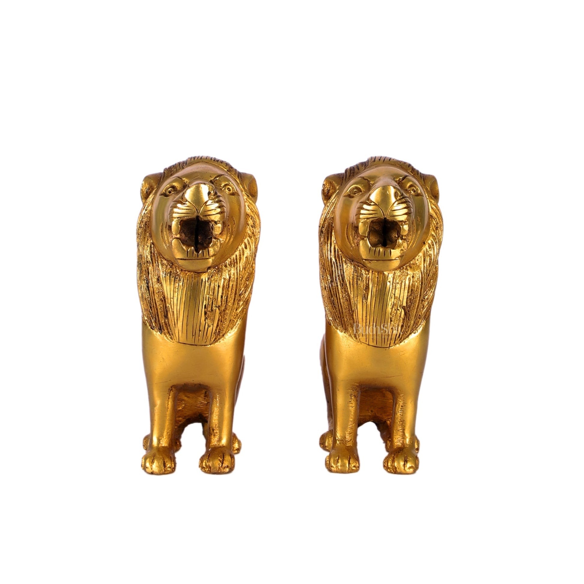 Brass Superfine Lion pair 6"