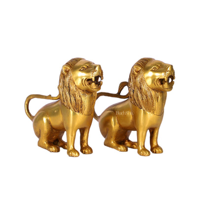 Brass Superfine Lion pair 6"