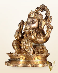 Brass Superfine Lord Ganesha Idol 10 inch