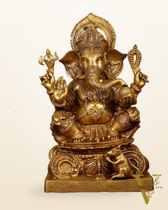 Brass Superfine Lord Ganesha Idol - 22 Inch