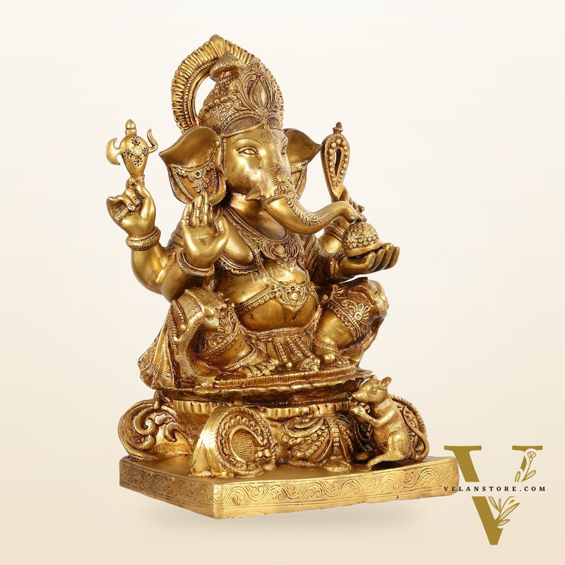 Brass Superfine Lord Ganesha Idol - 22 Inch