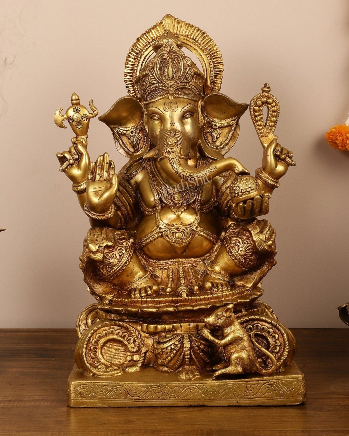 Brass Superfine Lord Ganesha Idol - 22 Inch