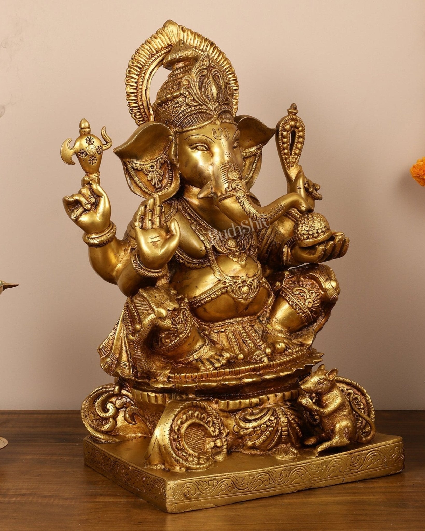 Brass Superfine Lord Ganesha Idol - 22 Inch