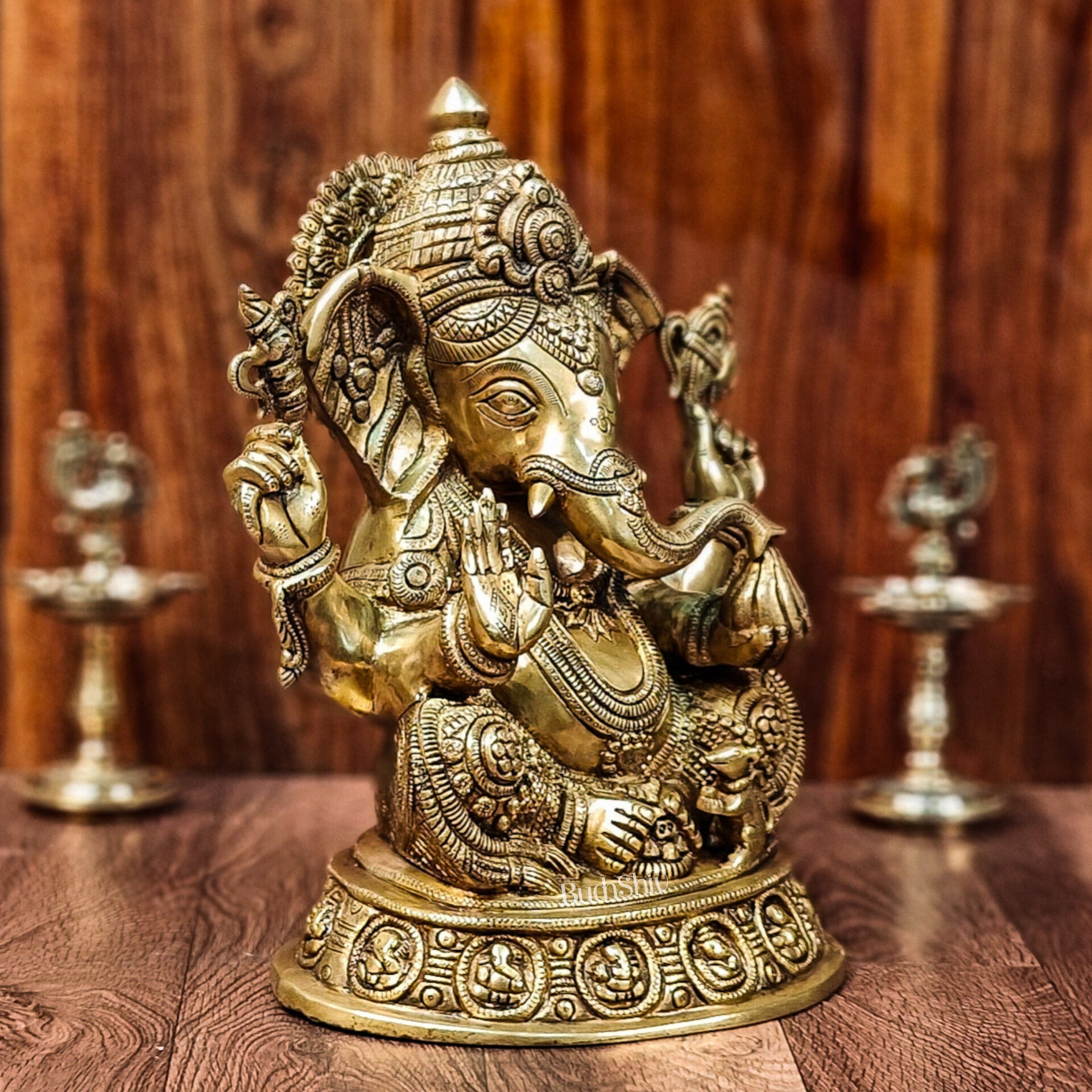 Brass Superfine Lord Ganesha Idol 15 inch