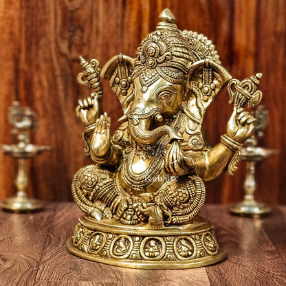 Brass Superfine Lord Ganesha Idol 15 inch