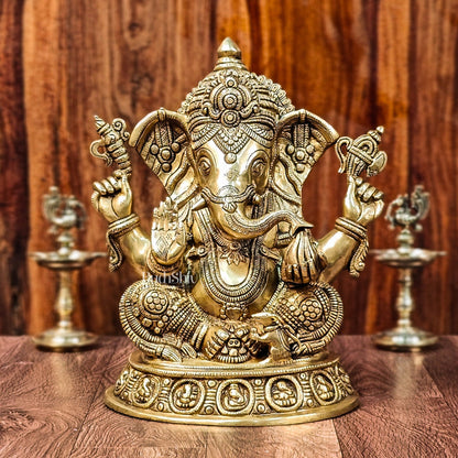 Brass Superfine Lord Ganesha Idol 15 inch