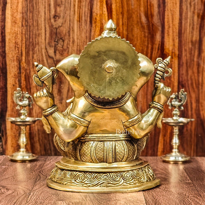 Brass Superfine Lord Ganesha Idol 15 inch