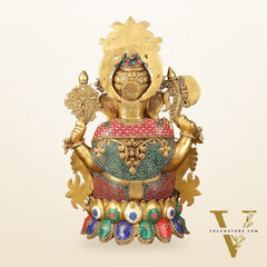 Brass Superfine Lord Ganesha Idol with Lotus - 24" Height