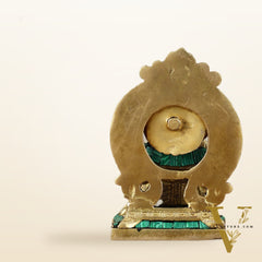Brass Superfine Lord Ganesha idol with stonework 6"