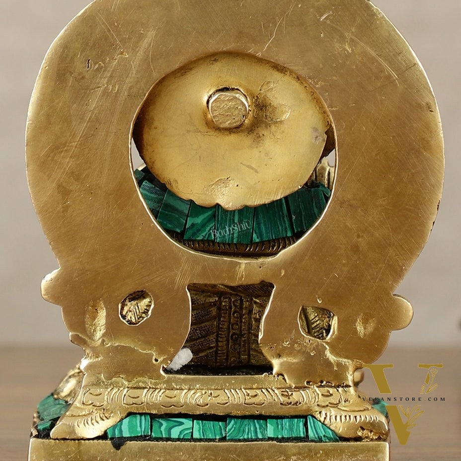 Brass Superfine Lord Ganesha idol with stonework 6"