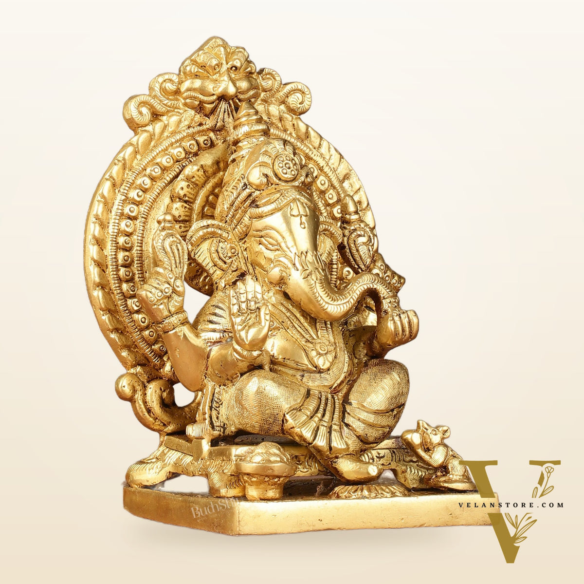 Brass Superfine Lord Ganesha idol with Thiruvarchi ( frame ) 6"