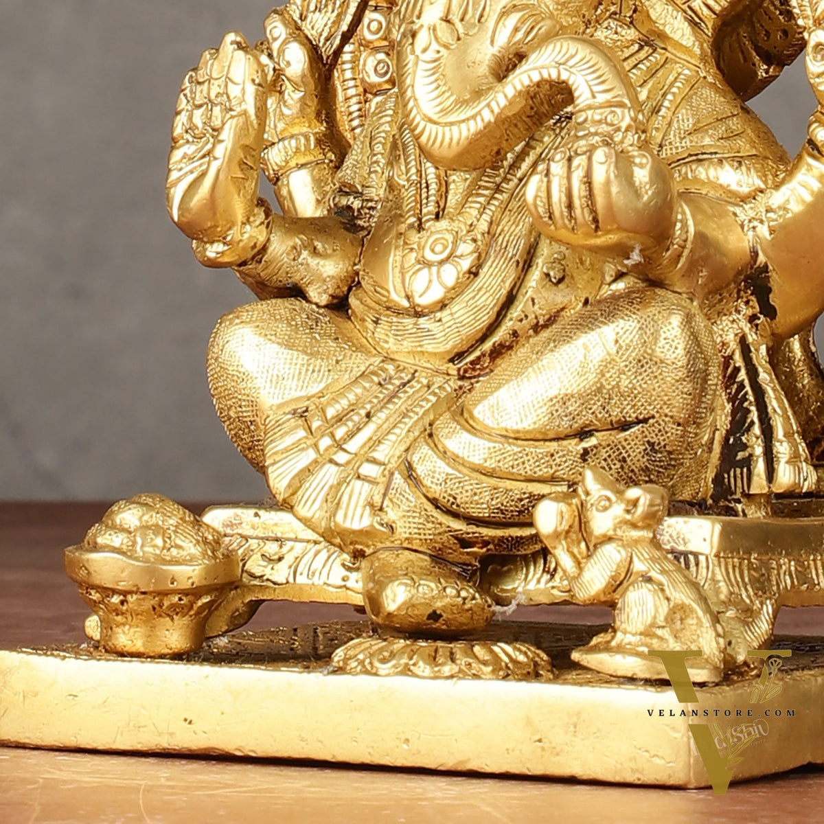 Brass Superfine Lord Ganesha idol with Thiruvarchi ( frame ) 6"