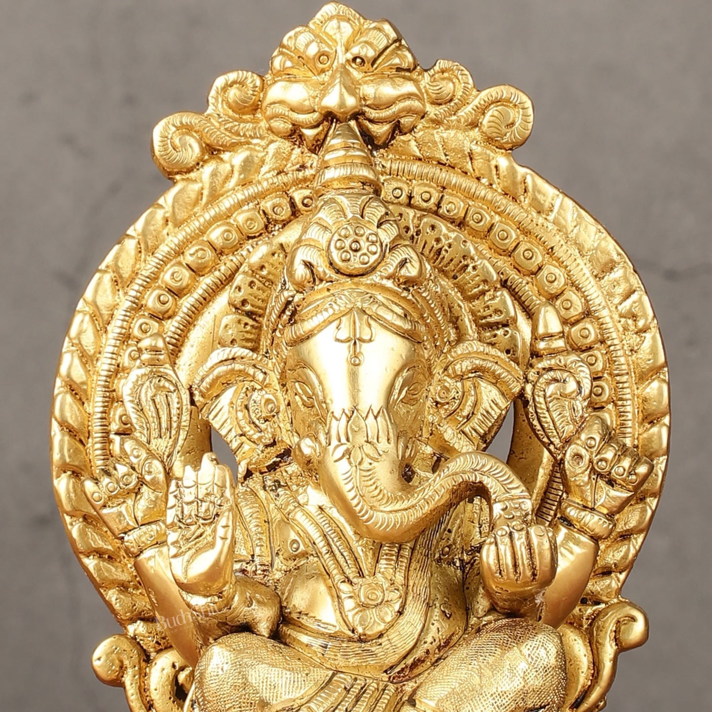 Brass Superfine Lord Ganesha idol with Thiruvarchi ( frame ) 6"