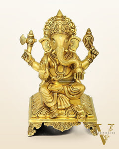 Brass Superfine Lord Ganesha statue 14 inch