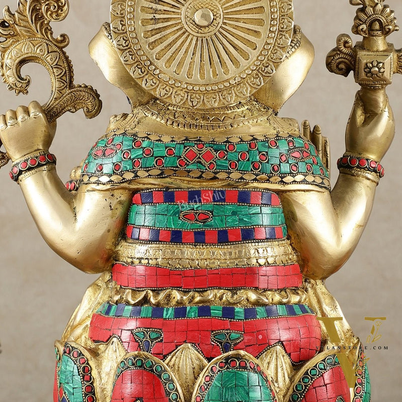 Brass Superfine Lord Ganesha Statue - 16 Inch stonework