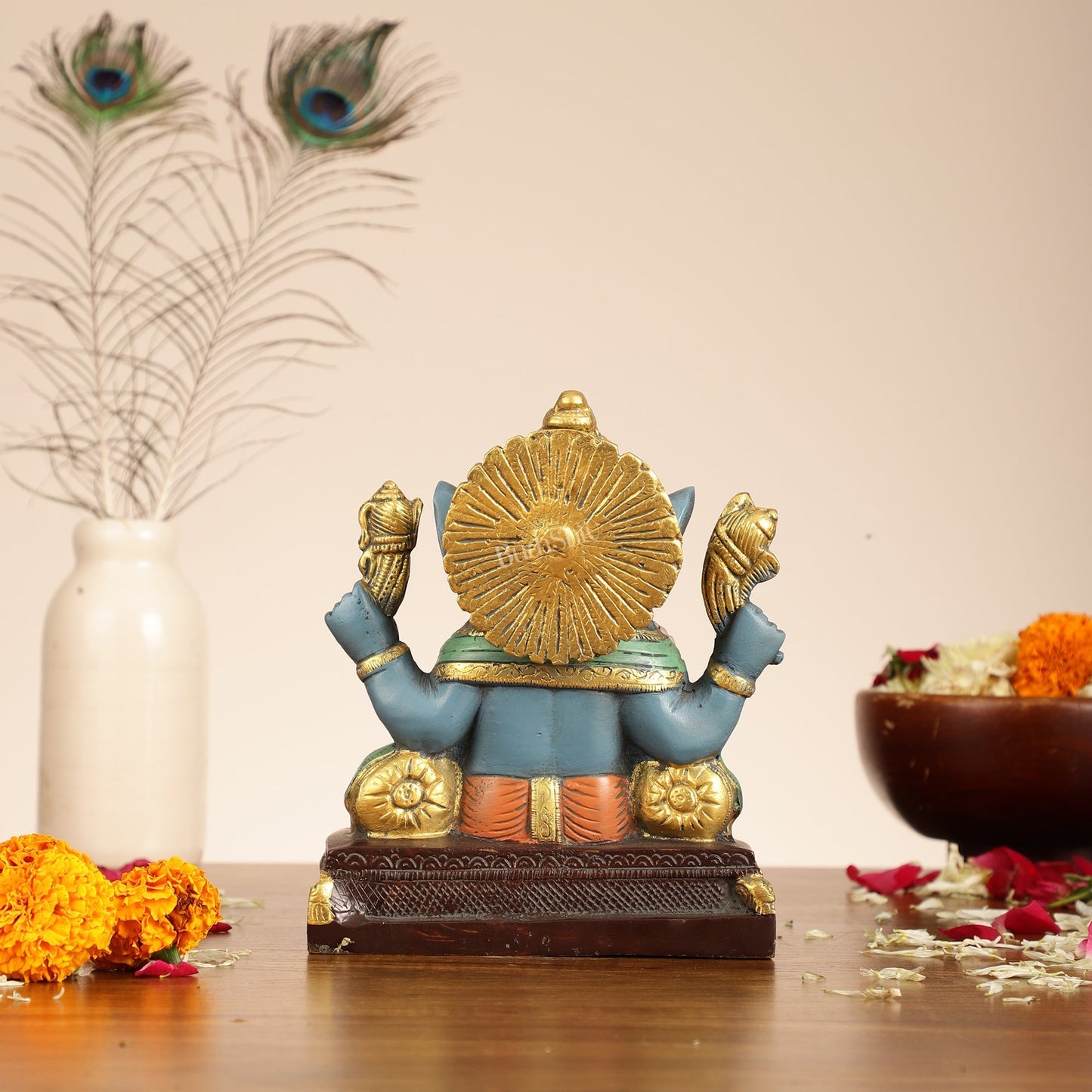 Brass Superfine Lord Ganesha Statue - 7 Inch