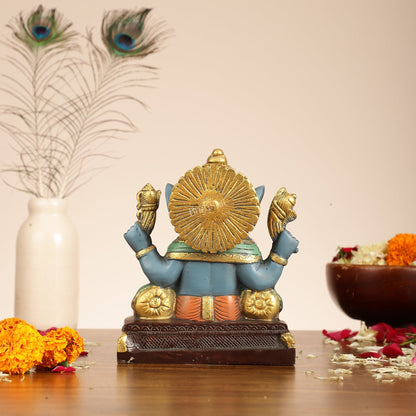 Brass Superfine Lord Ganesha Statue - 7 Inch