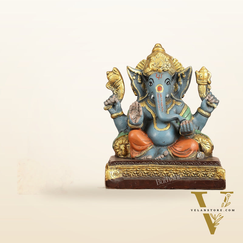 Brass Superfine Lord Ganesha Statue - 7 Inch