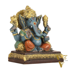 Brass Superfine Lord Ganesha Statue - 7 Inch