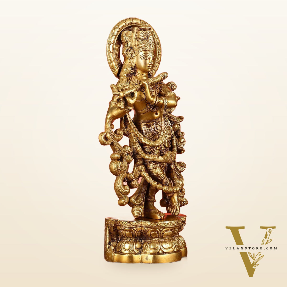 Brass Superfine Lord Krishna Statue - 15.5 Inch