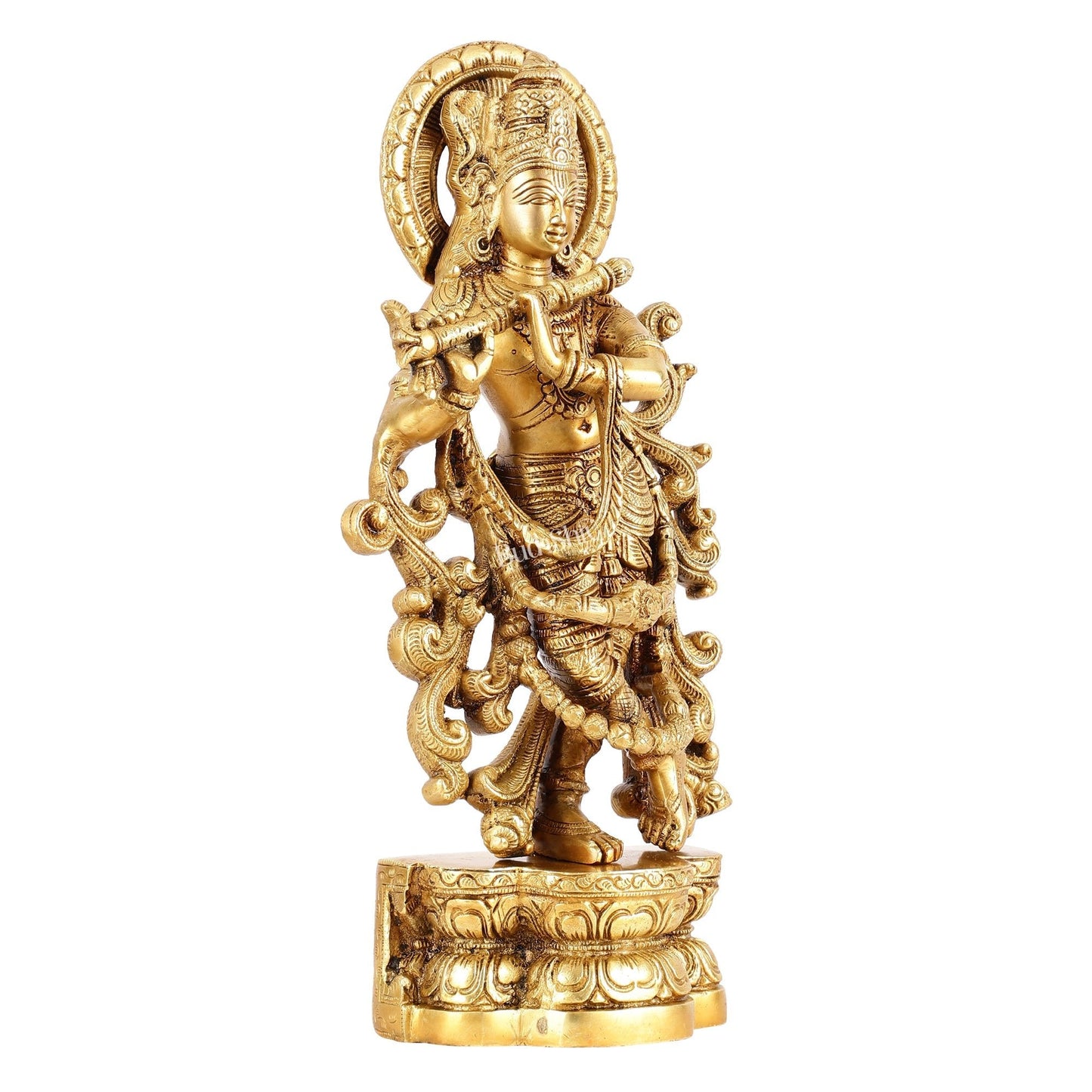 Brass Superfine Lord Krishna Statue - 15.5 Inch