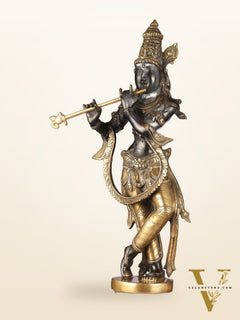 Brass Superfine Lord Krishna Statue - 28"