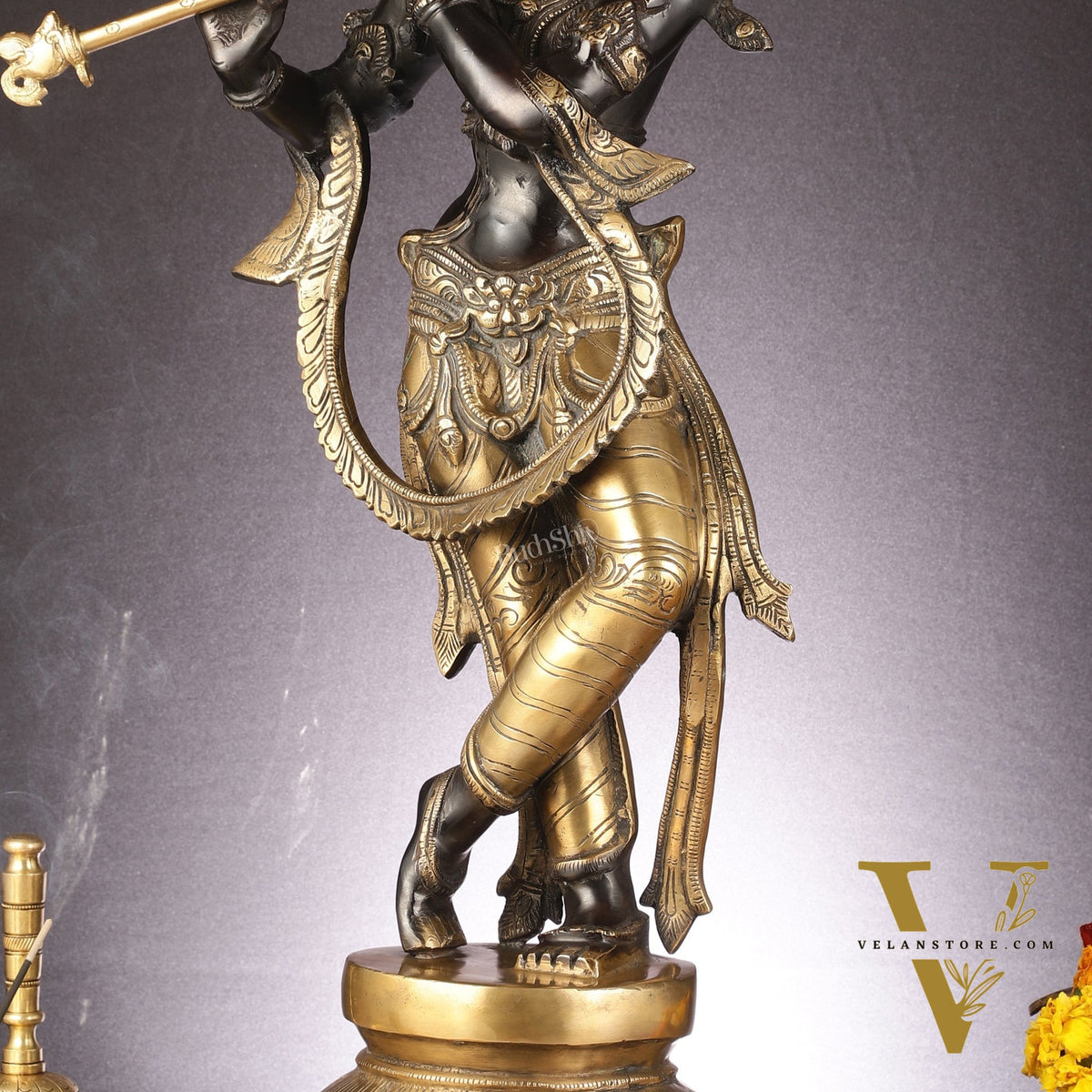 Brass Superfine Lord Krishna Statue - 28"