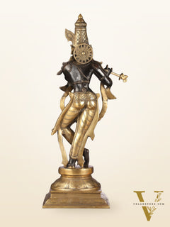Brass Superfine Lord Krishna Statue - 28"