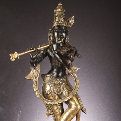 Brass Superfine Lord Krishna Statue - 28"