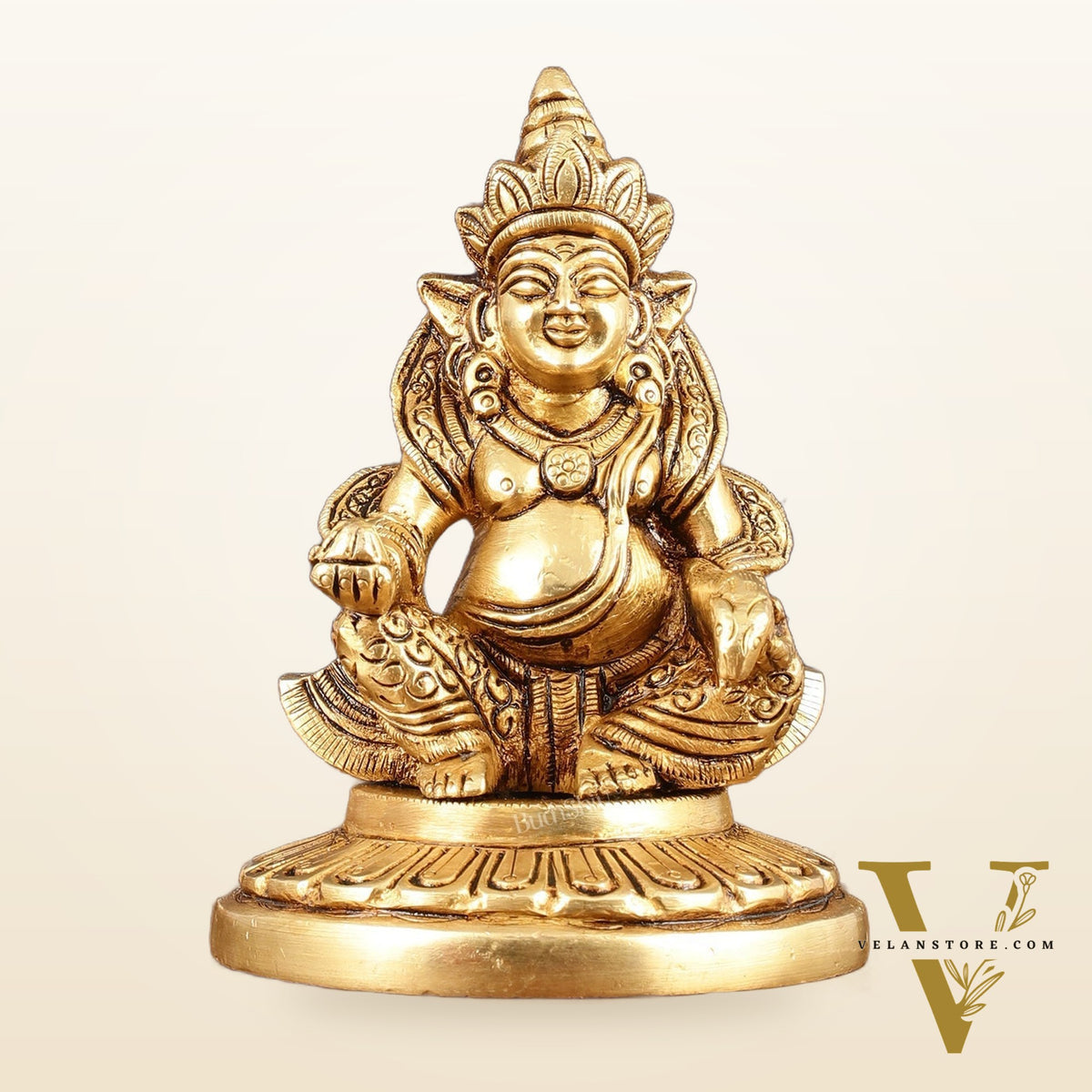 Brass Superfine Lord Kubera Idol - 4.5" Height