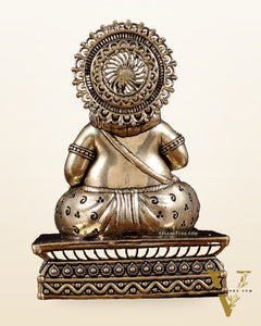 Brass Superfine Lord Kubera Idol – Intricately Crafted (5 Inch)