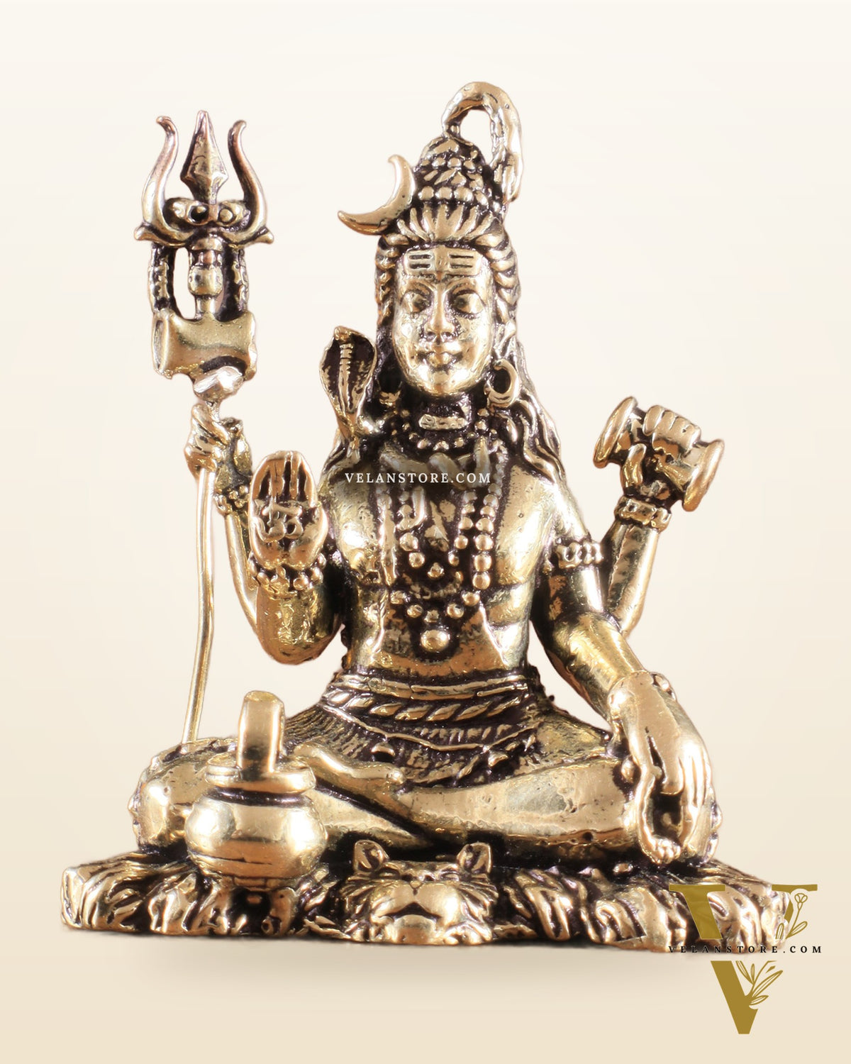Brass superfine Lord Shiva idol 2 inch