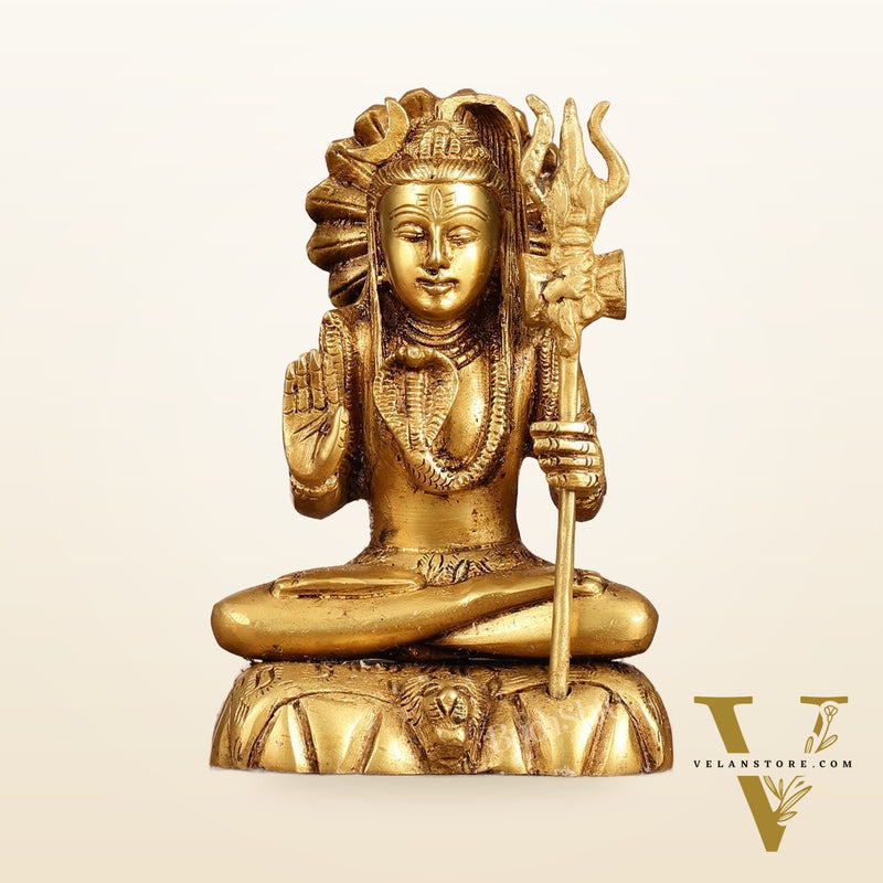 Brass Superfine Lord Shiva Idol - 6 Inch