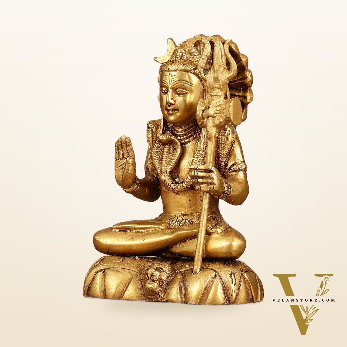 Brass Superfine Lord Shiva Idol - 6 Inch
