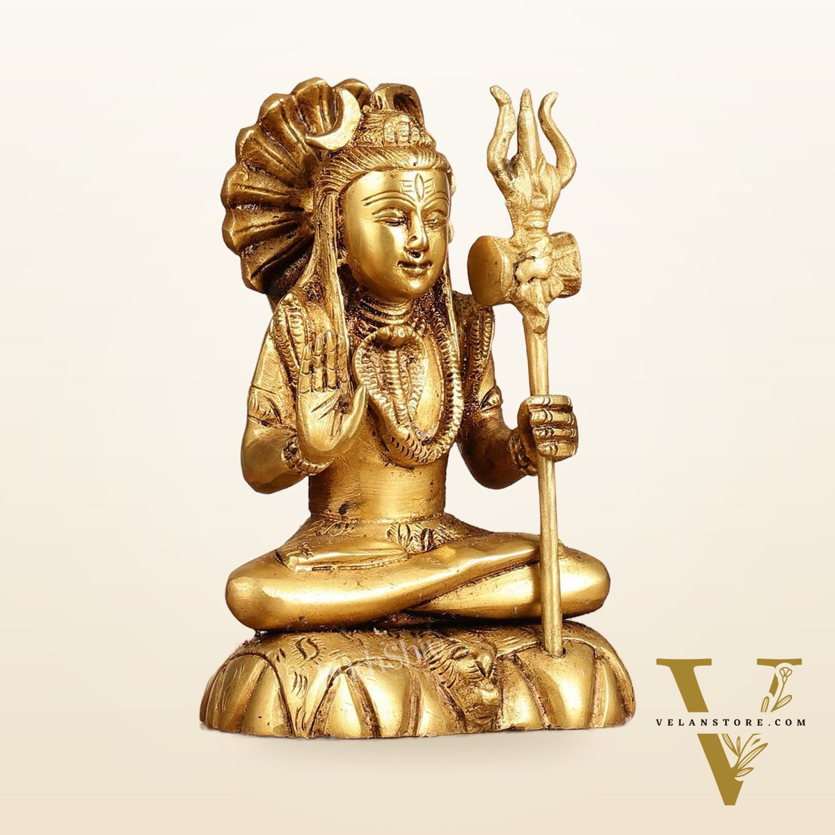 Brass Superfine Lord Shiva Idol - 6 Inch