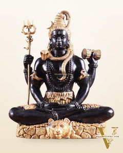 Brass Superfine Lord Shiva in Meditation (Dhyaan Mudra) Statue 6"