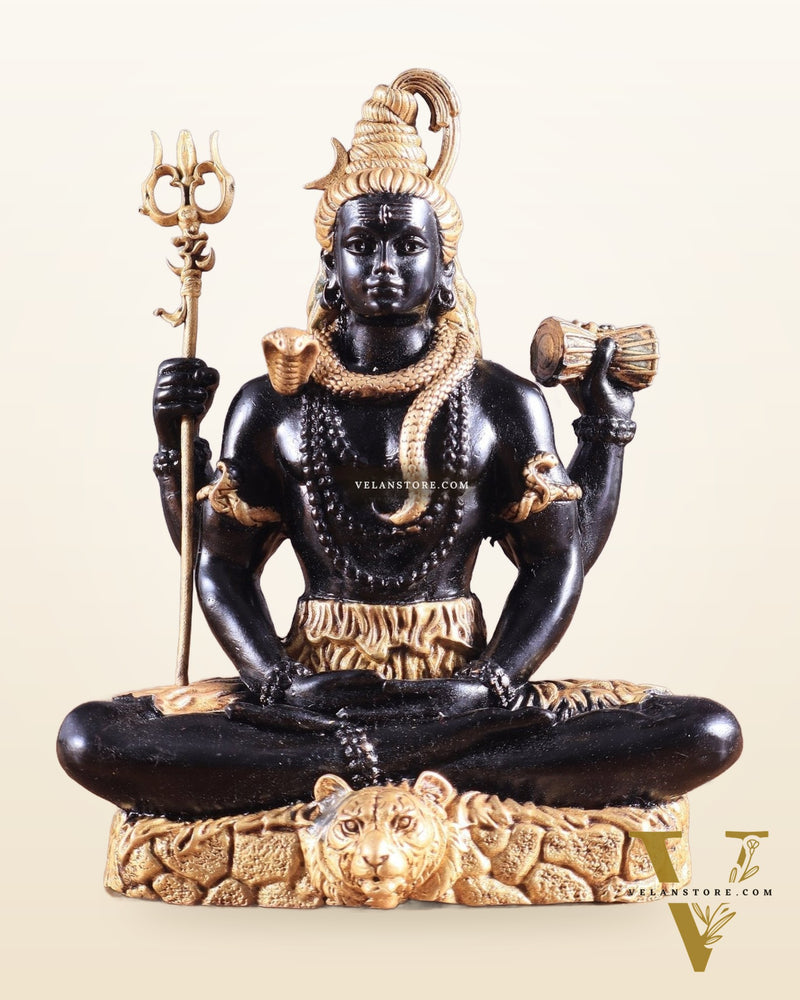 Brass Superfine Lord Shiva in Meditation (Dhyaan Mudra) Statue 6"