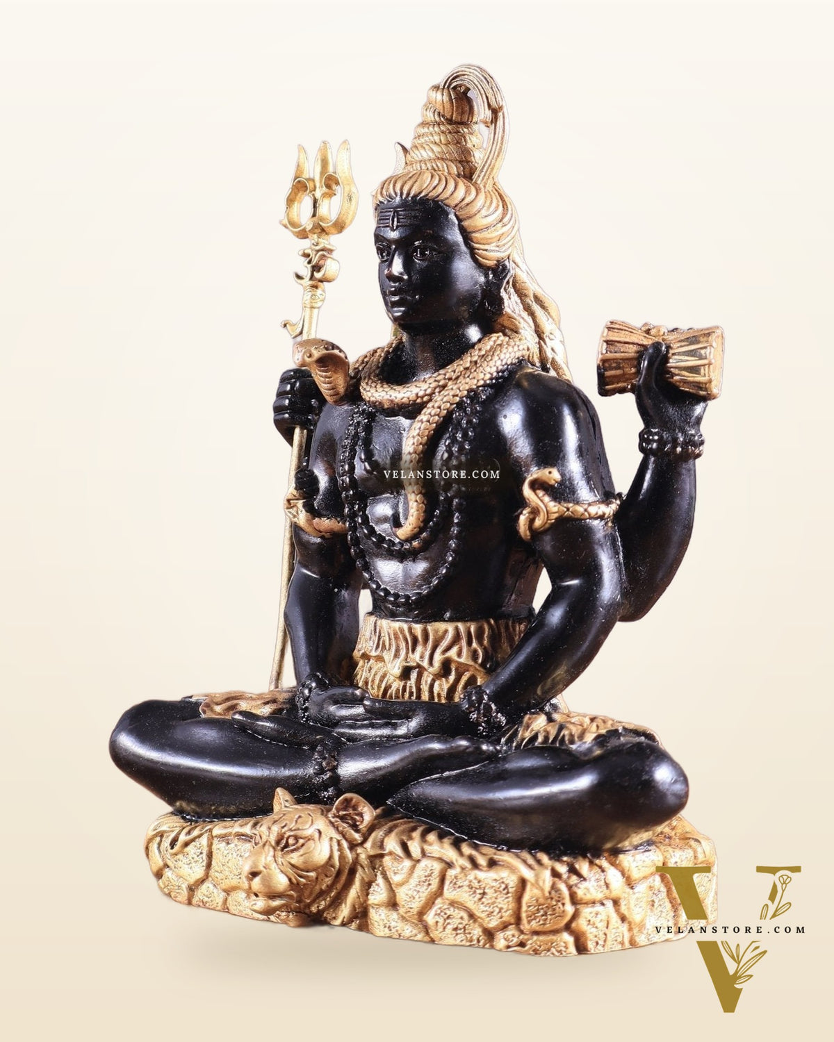 Brass Superfine Lord Shiva in Meditation (Dhyaan Mudra) Statue 6"
