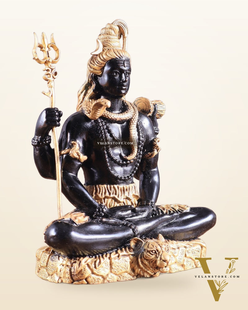Brass Superfine Lord Shiva in Meditation (Dhyaan Mudra) Statue 6"