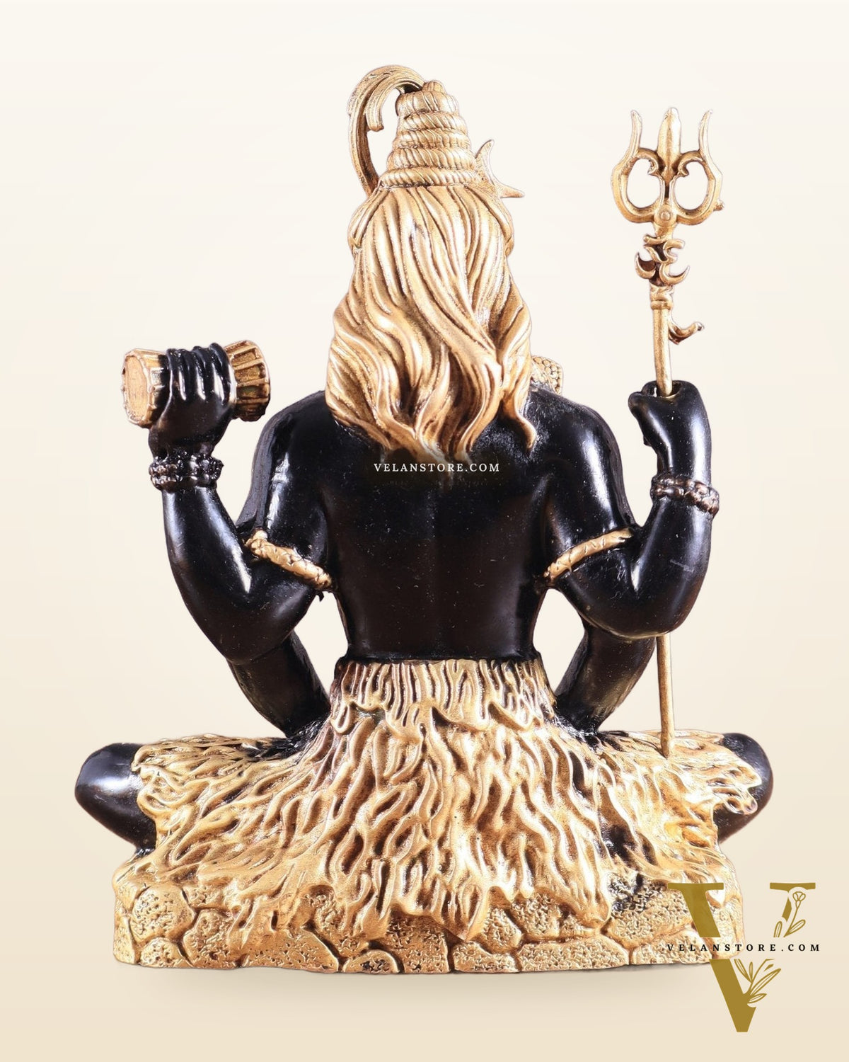 Brass Superfine Lord Shiva in Meditation (Dhyaan Mudra) Statue 6"