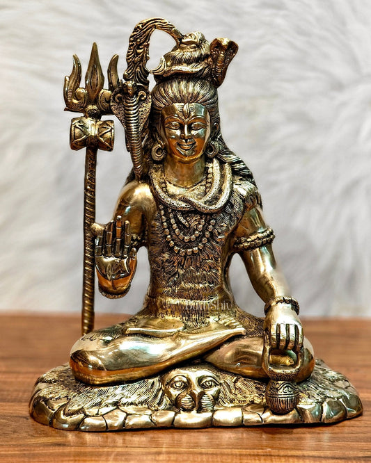 Brass Superfine Lord Shiva statue 15 inch