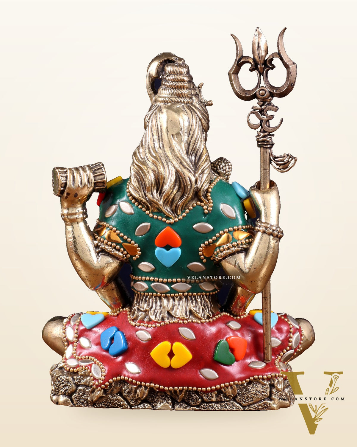 Brass Superfine Lord Shiva Statue – 6 inch with Stonework