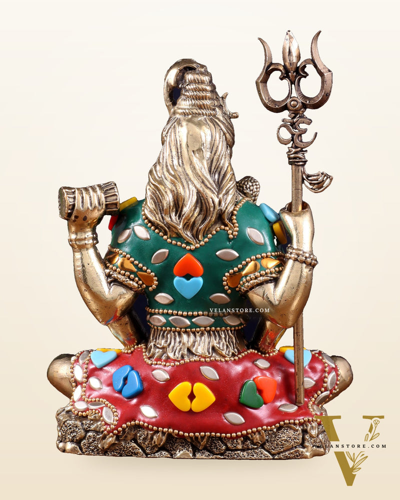 Brass Superfine Lord Shiva Statue – 6 inch with Stonework