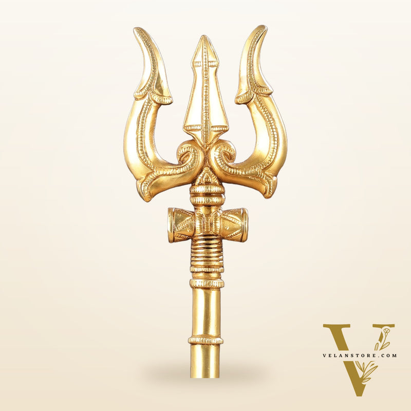 Brass Superfine Lord Shiva Trishul - 19 Inch Statue