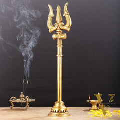 Brass Superfine Lord Shiva Trishul - 19 Inch Statue