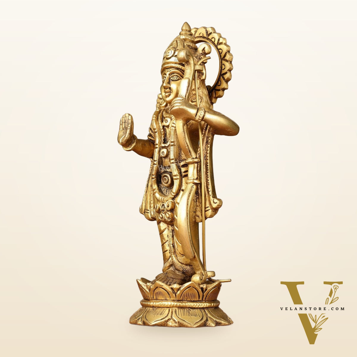 Brass superfine Lord Shri Ram Idol 8 inch
