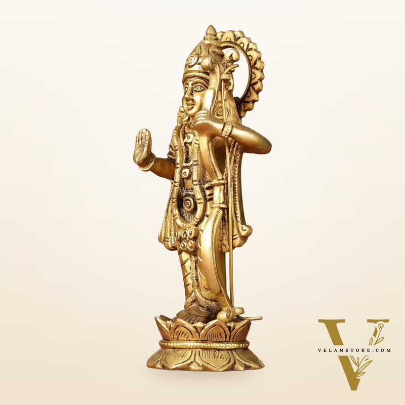 Brass superfine Lord Shri Ram Idol 8 inch
