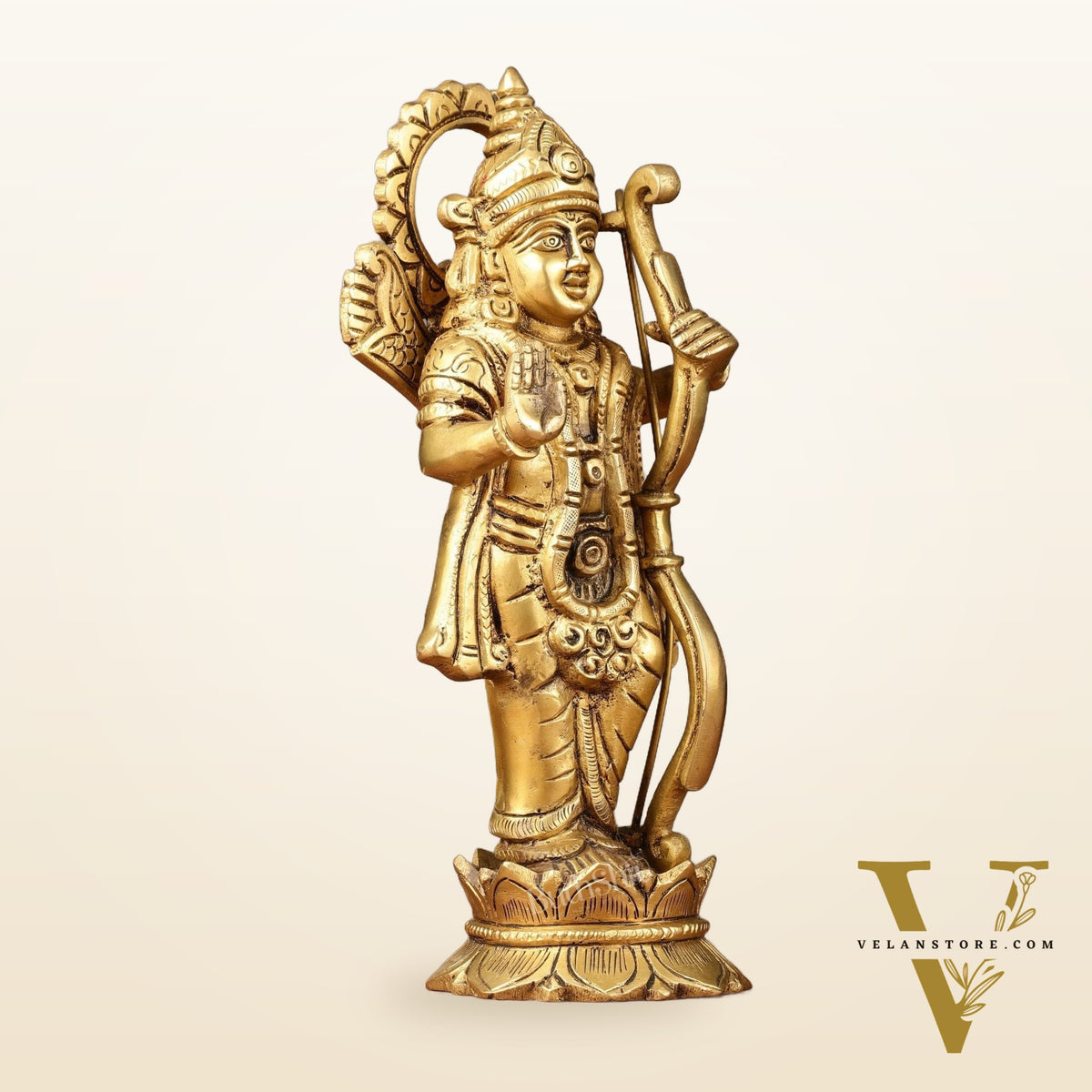 Brass superfine Lord Shri Ram Idol 8 inch