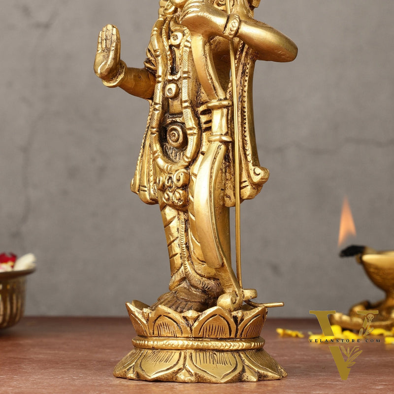 Brass superfine Lord Shri Ram Idol 8 inch