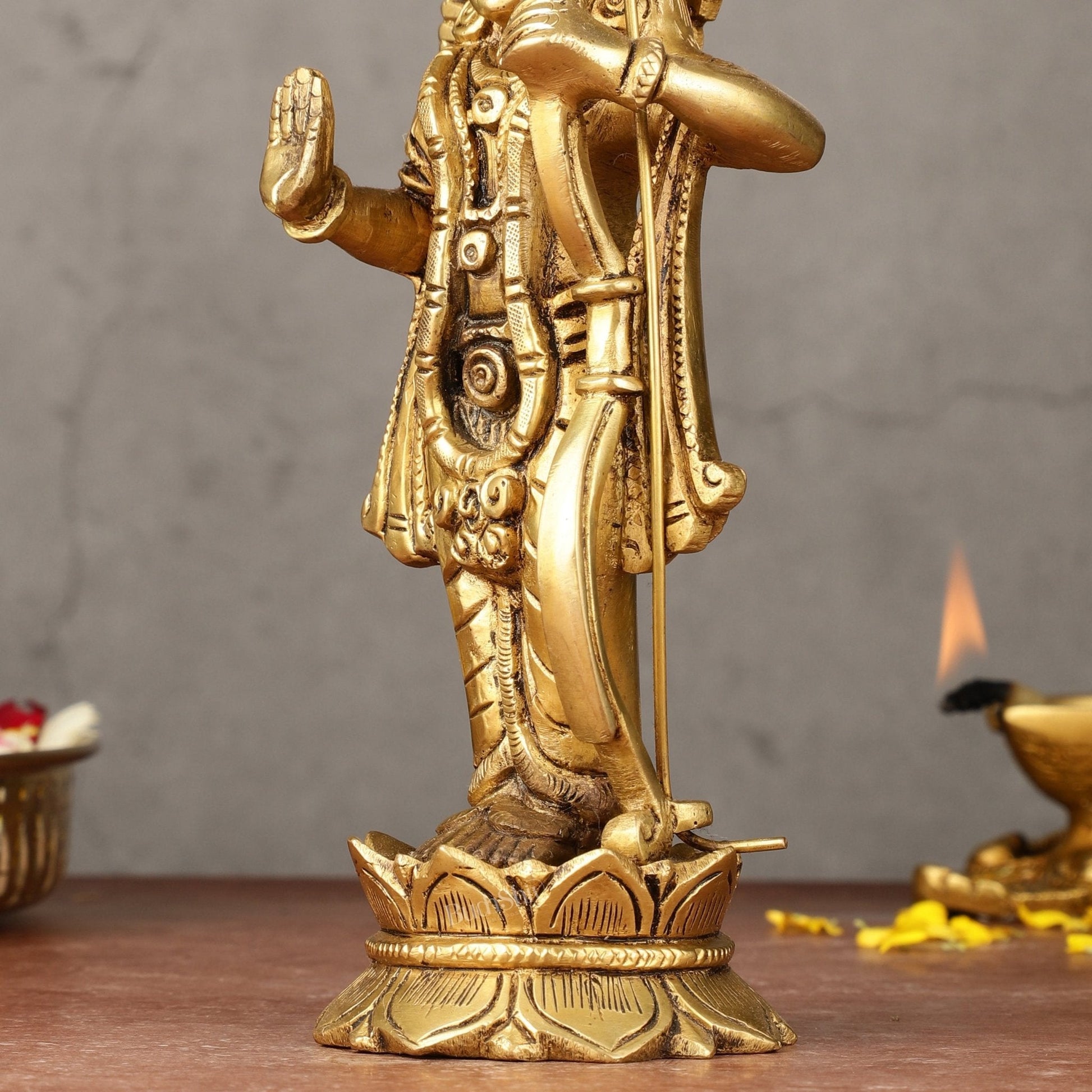 Brass superfine Lord Shri Ram Idol 8 inch